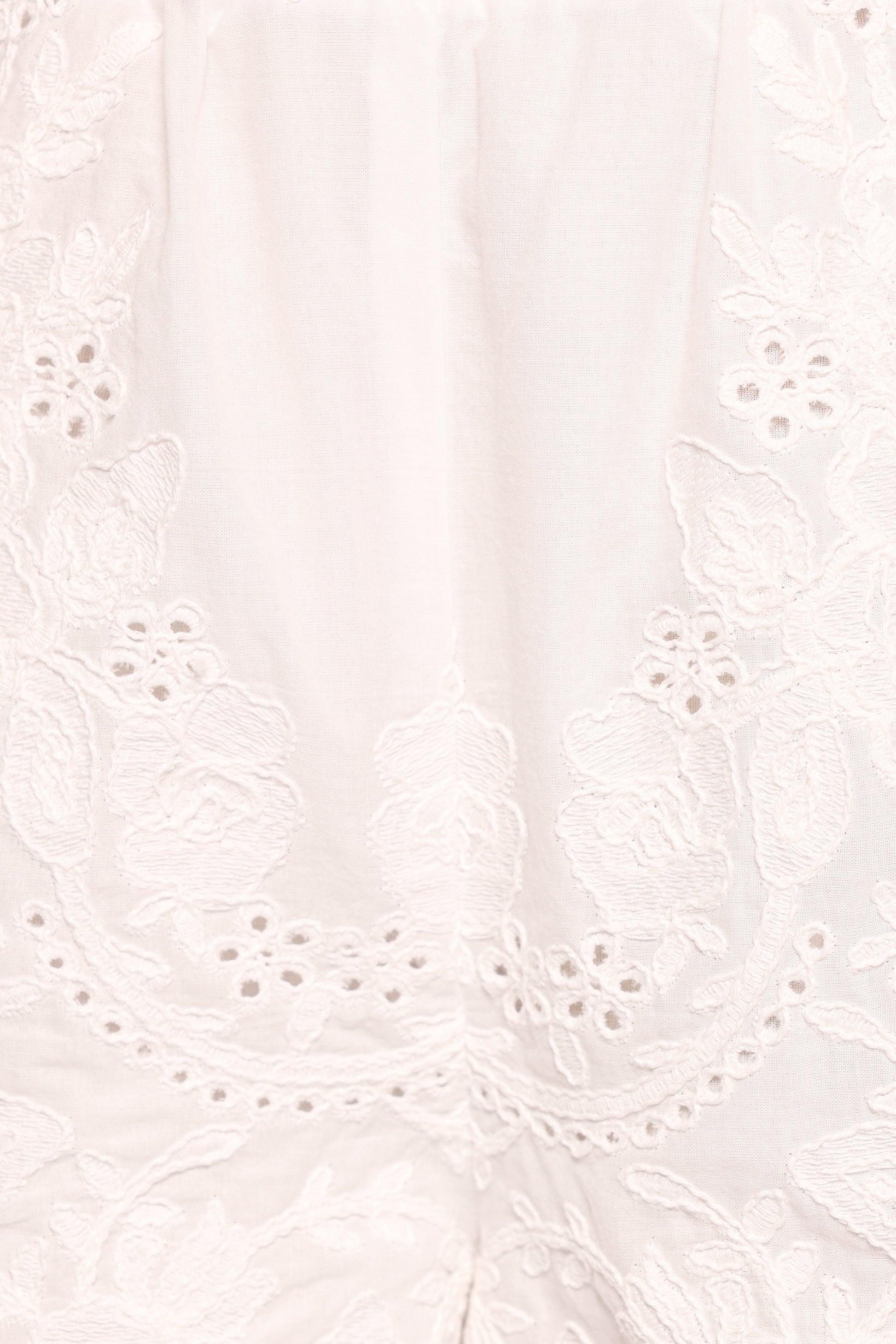 Tanis Embroidered Shorts - White