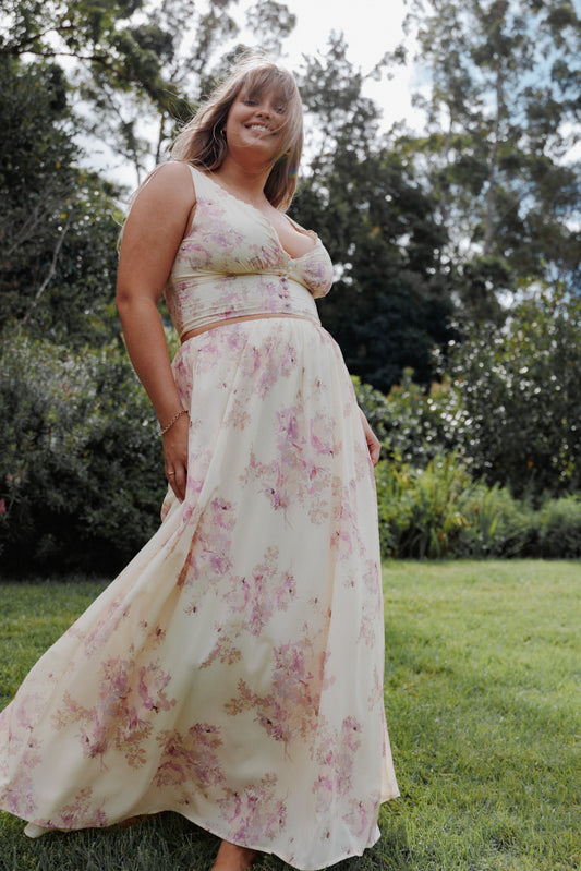 Tinsley Maxi Skirt - Lavender Floral