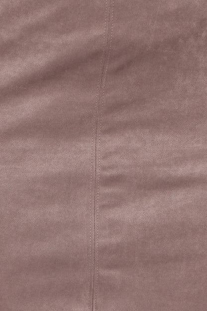 Una Suede Midi Skirt - Mushroom