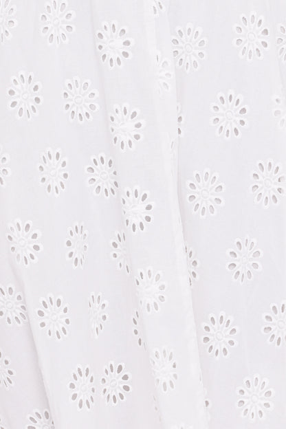 Varia Eyelet Maxi Skirt - White