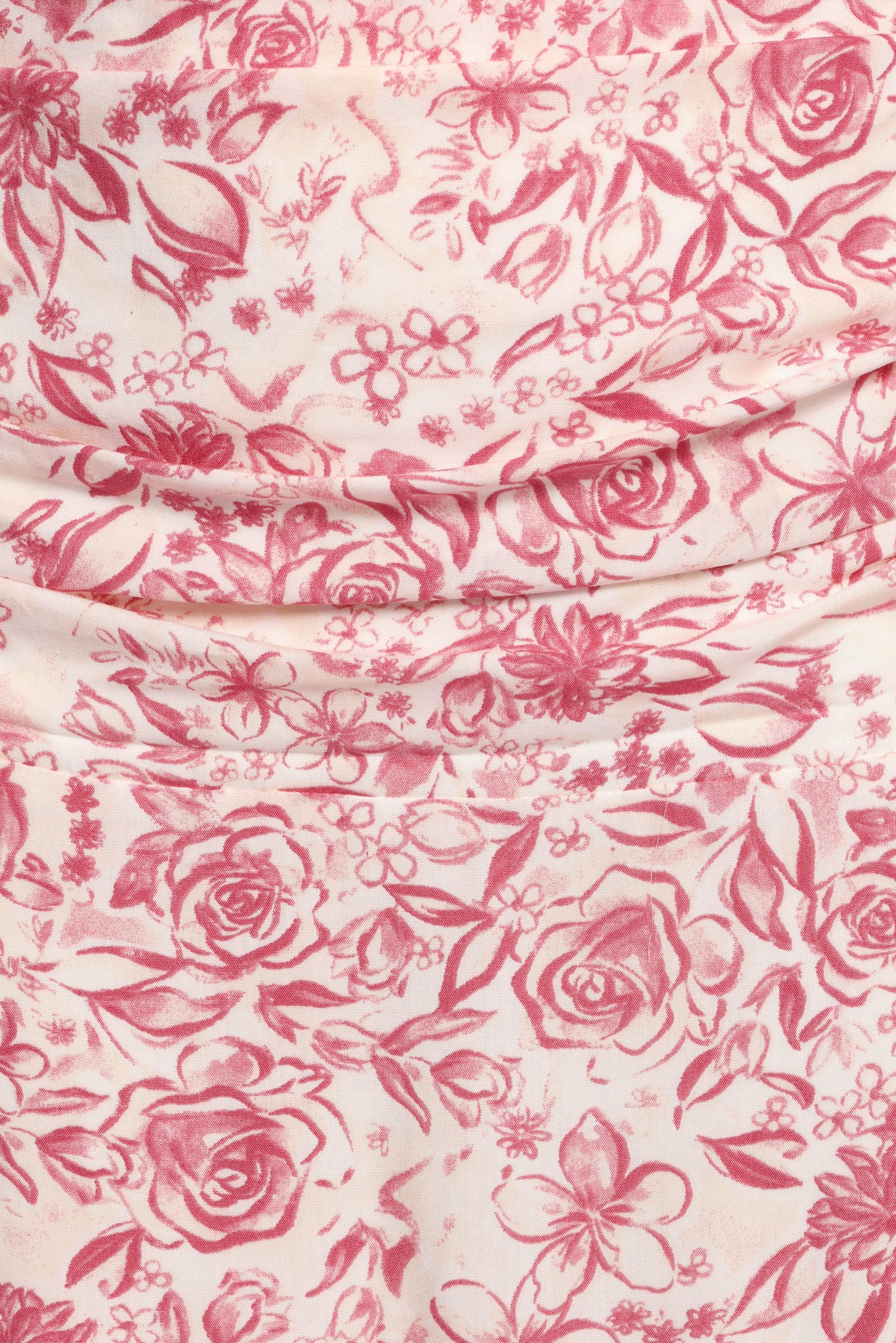 Velda Ruched Maxi Skirt - Pink Floral