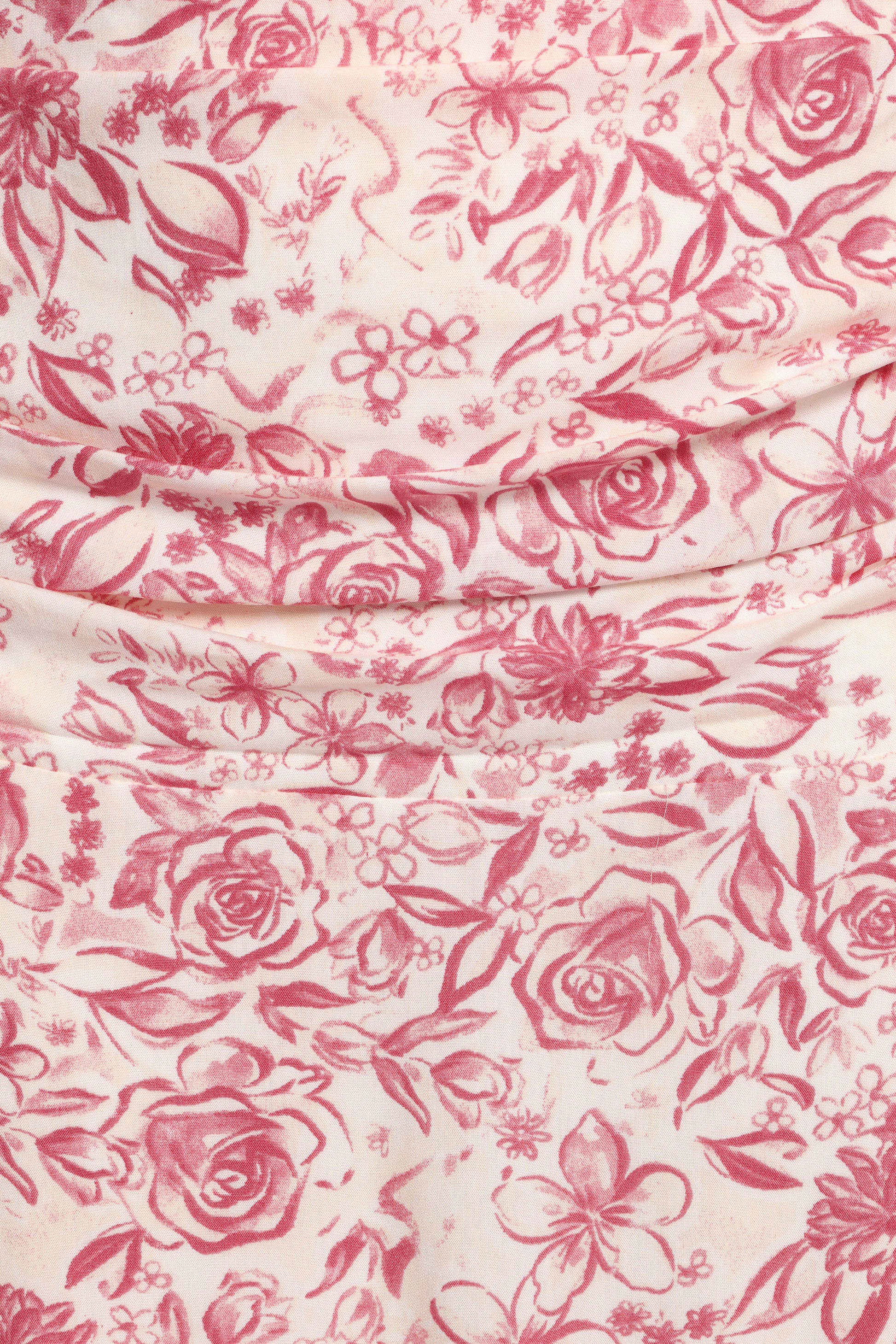 Velda Ruched Maxi Skirt - Pink Floral