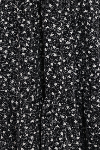 Vincent Tier Maxi Skirt - Black Floral