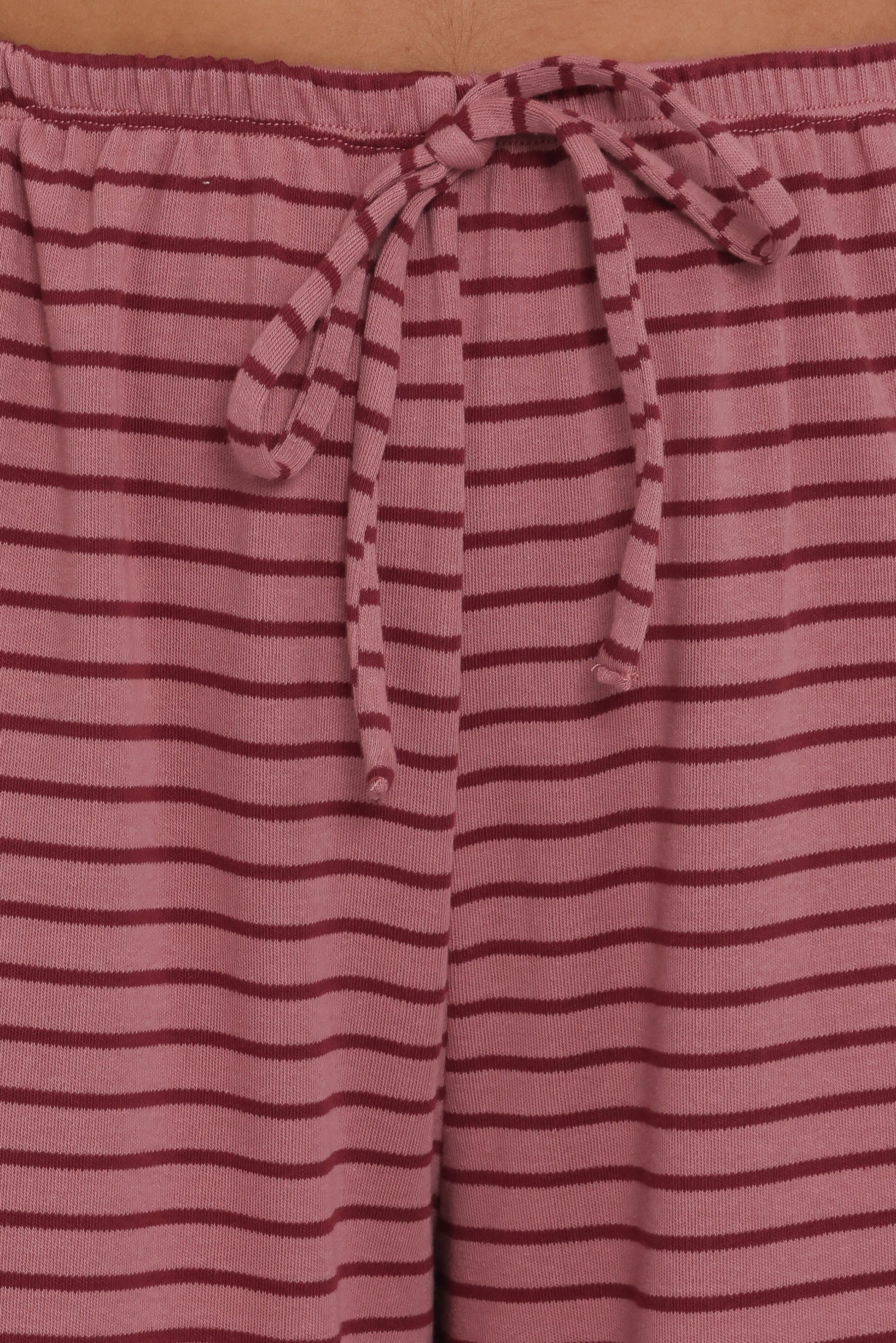 Wilda Knit Pant - Pink Red Stripe