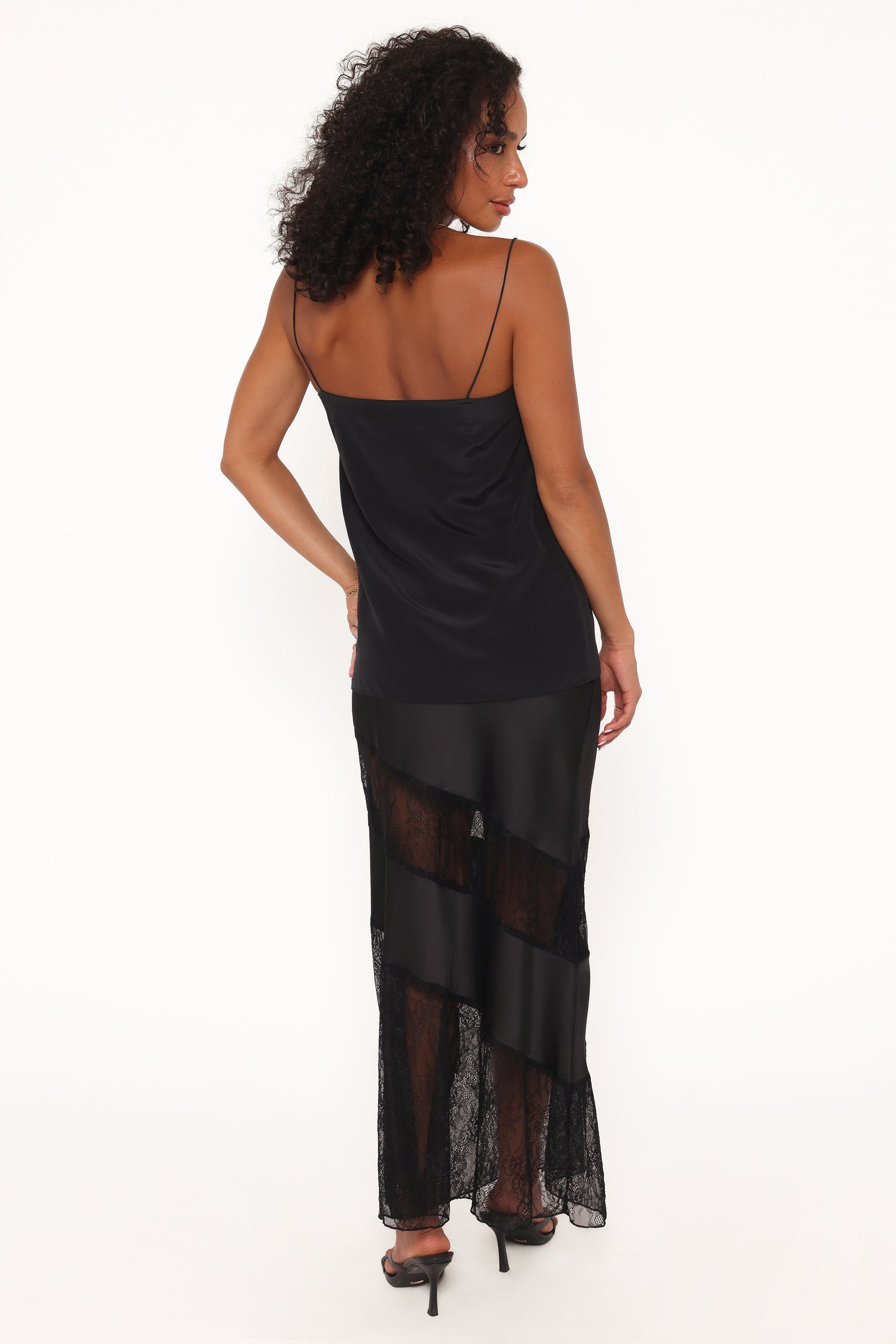 Winona Lace Maxi Skirt - Black