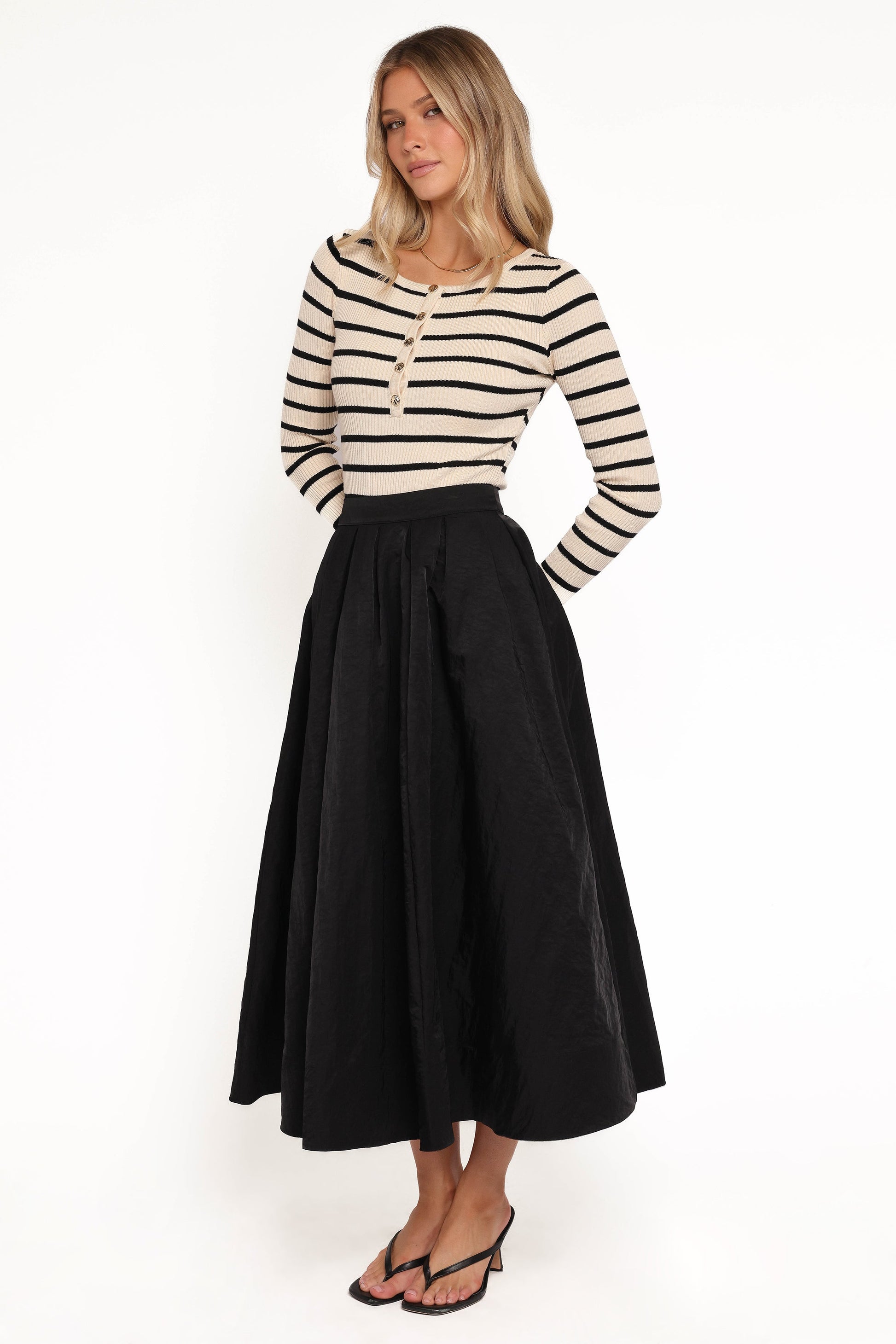 Yuki Circle Skirt - Black
