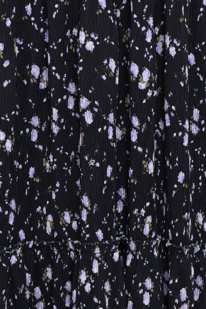 Adeline Maxi Dress - Black Floral
