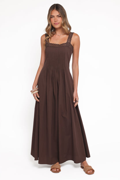 Alandra Maxi Dress - Brown