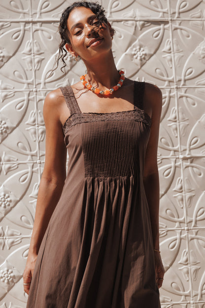 Alandra Maxi Dress - Brown