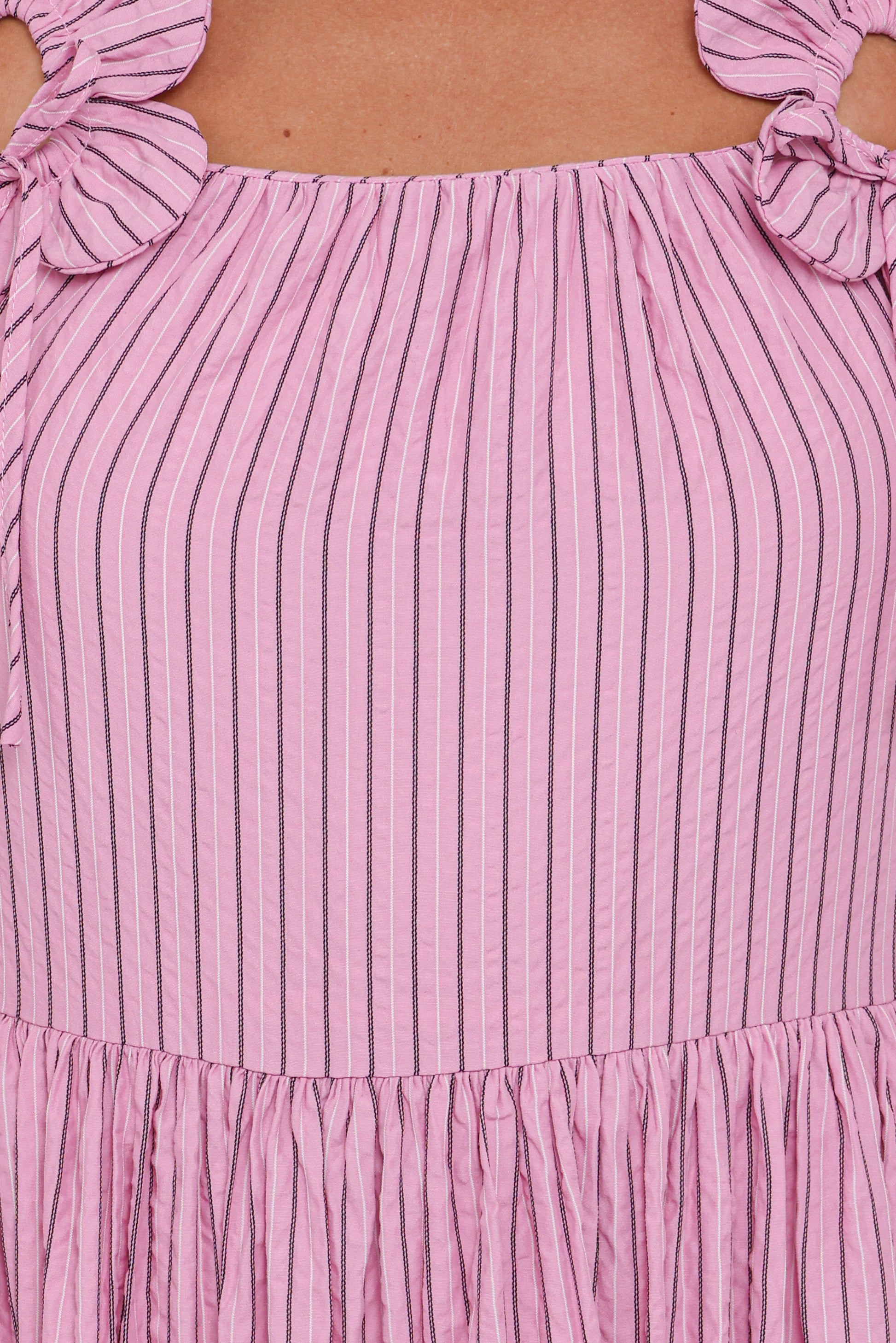 Alden Maxi Dress - Pink/White Stripe