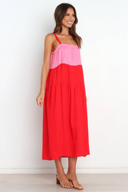 Aliana Dress - Pink Splice