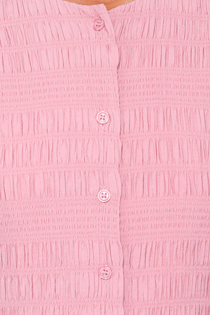 Amaya Long Sleeve Mini Dress - Pink