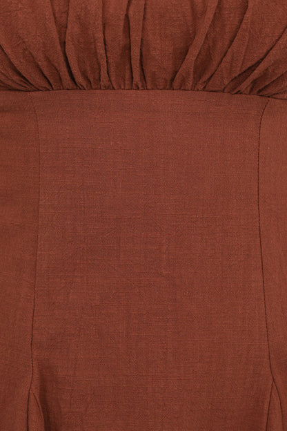 Anora Mini Dress - Cognac