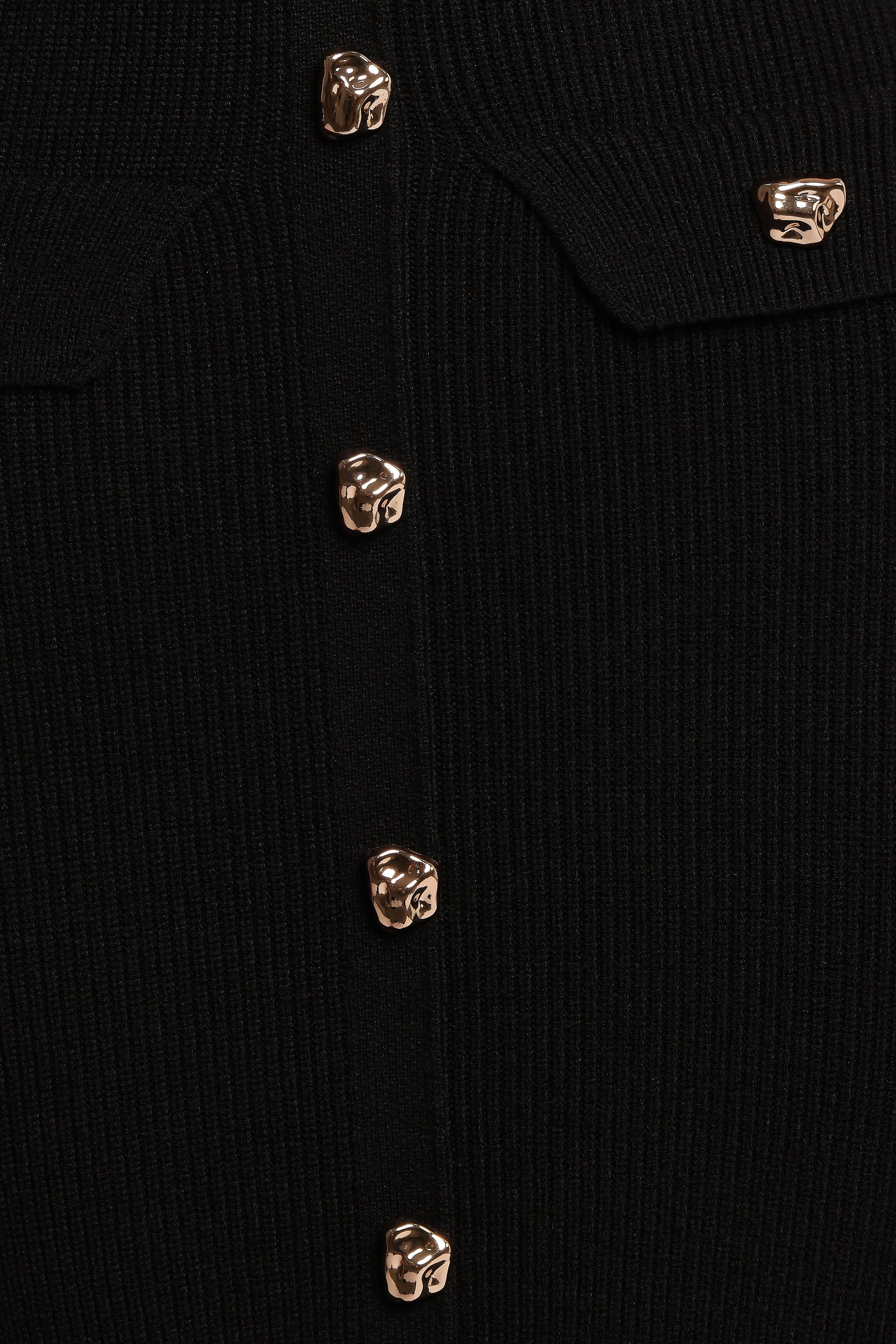 Aspen Button Up Knit Dress - Black