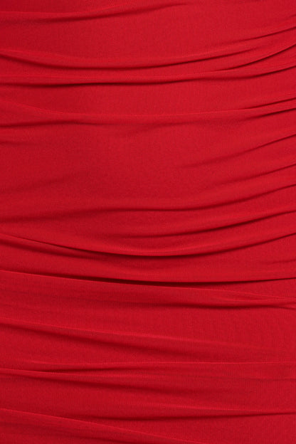 Austin Long Sleeve Mini Dress - Red