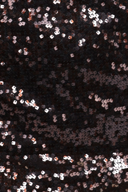 Awhina Mini Dress - Brown Sequin
