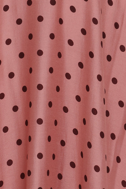Ayana Midi Dress - Pink Polka Dot