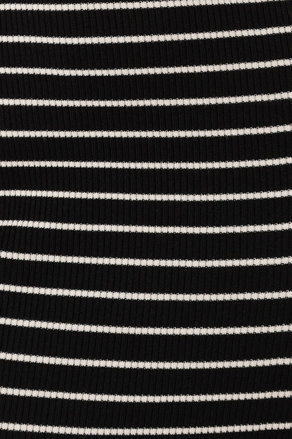 Baxtor Off the Shoulder Midi Dress - White/Black