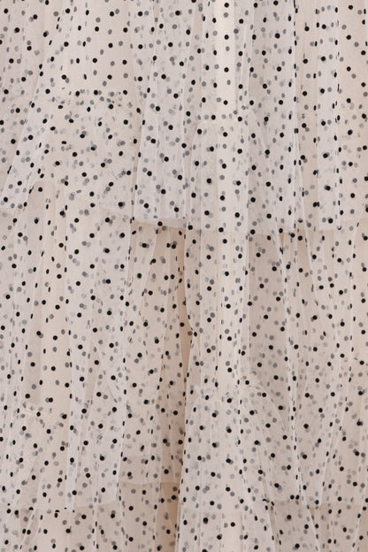 Belle Maxi Dress - Cream Polka Dot
