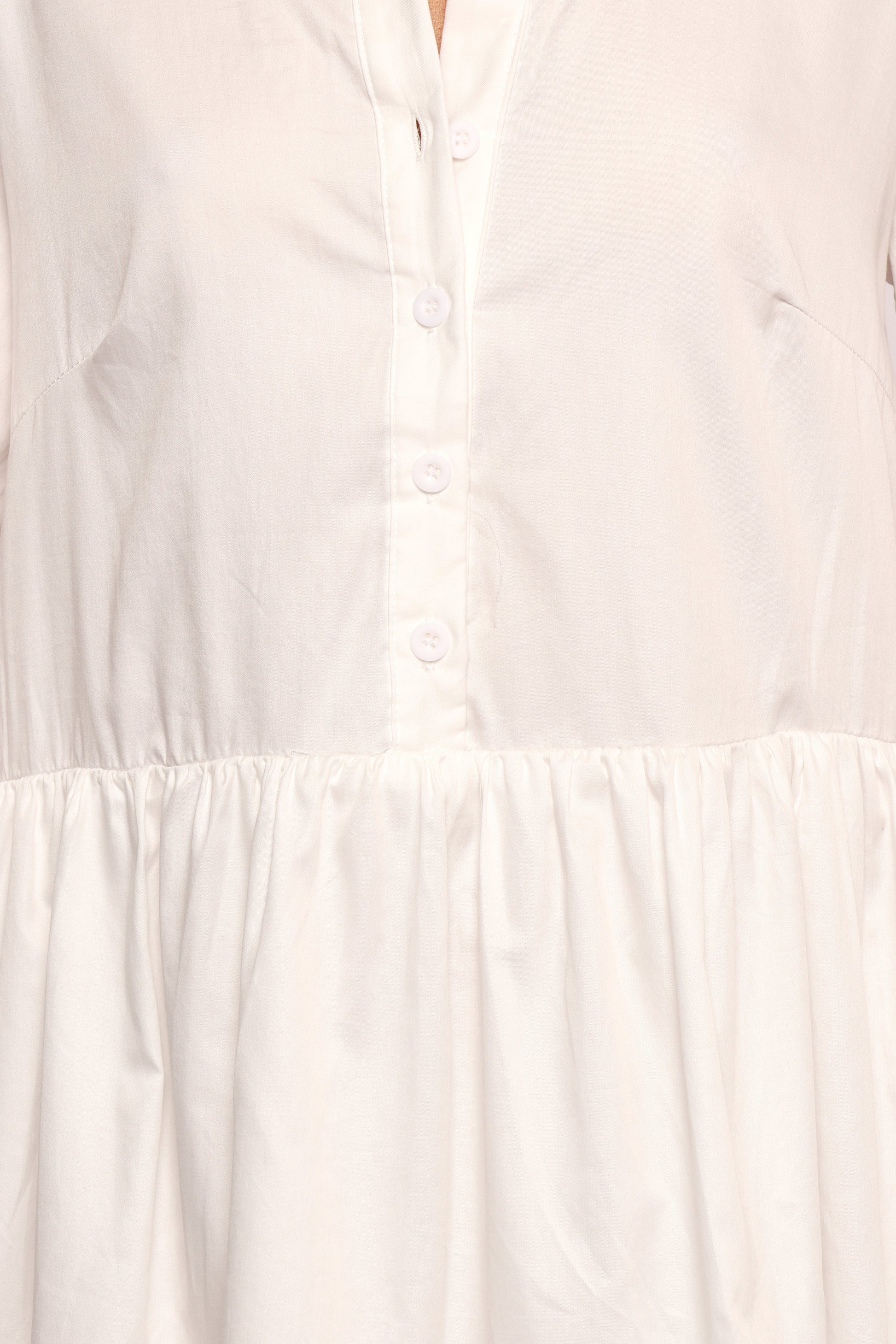 Carlotta Long Sleeve Mini Dress - White