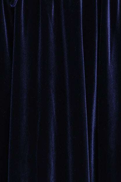 Cece Velvet Long Sleeve Maxi Dress - Midnight Blue