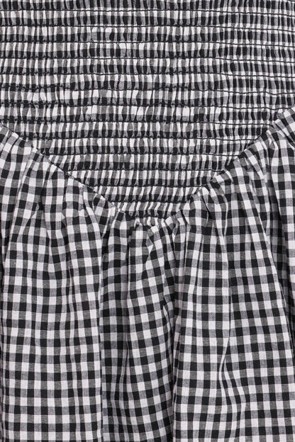 Celine Mini Dress - Black Gingham