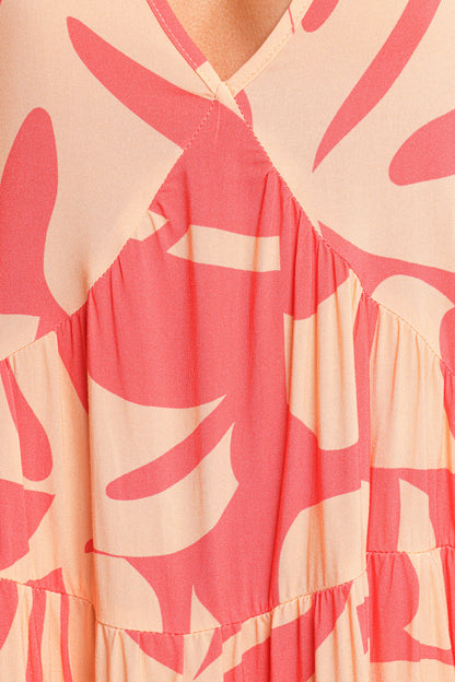 Corinna Mini Dress - Coral Print