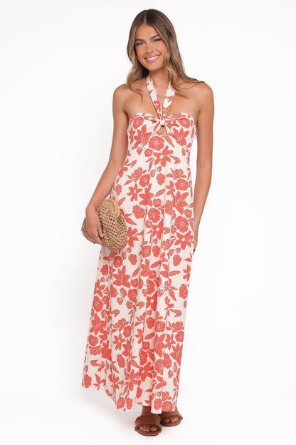 Cottrell Maxi Dress - Red Floral
