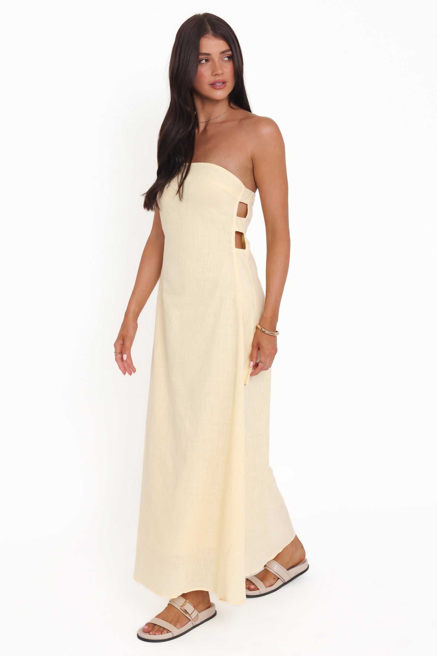 Cyrus Strapless Maxi Dress - Butter Yellow