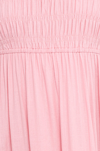 Darla Puff Sleeve Dress - Pink