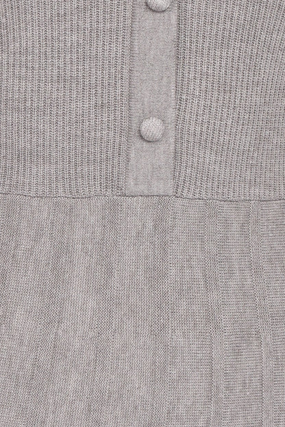 Darlina Long Sleeve Mini Dress - Heather Grey