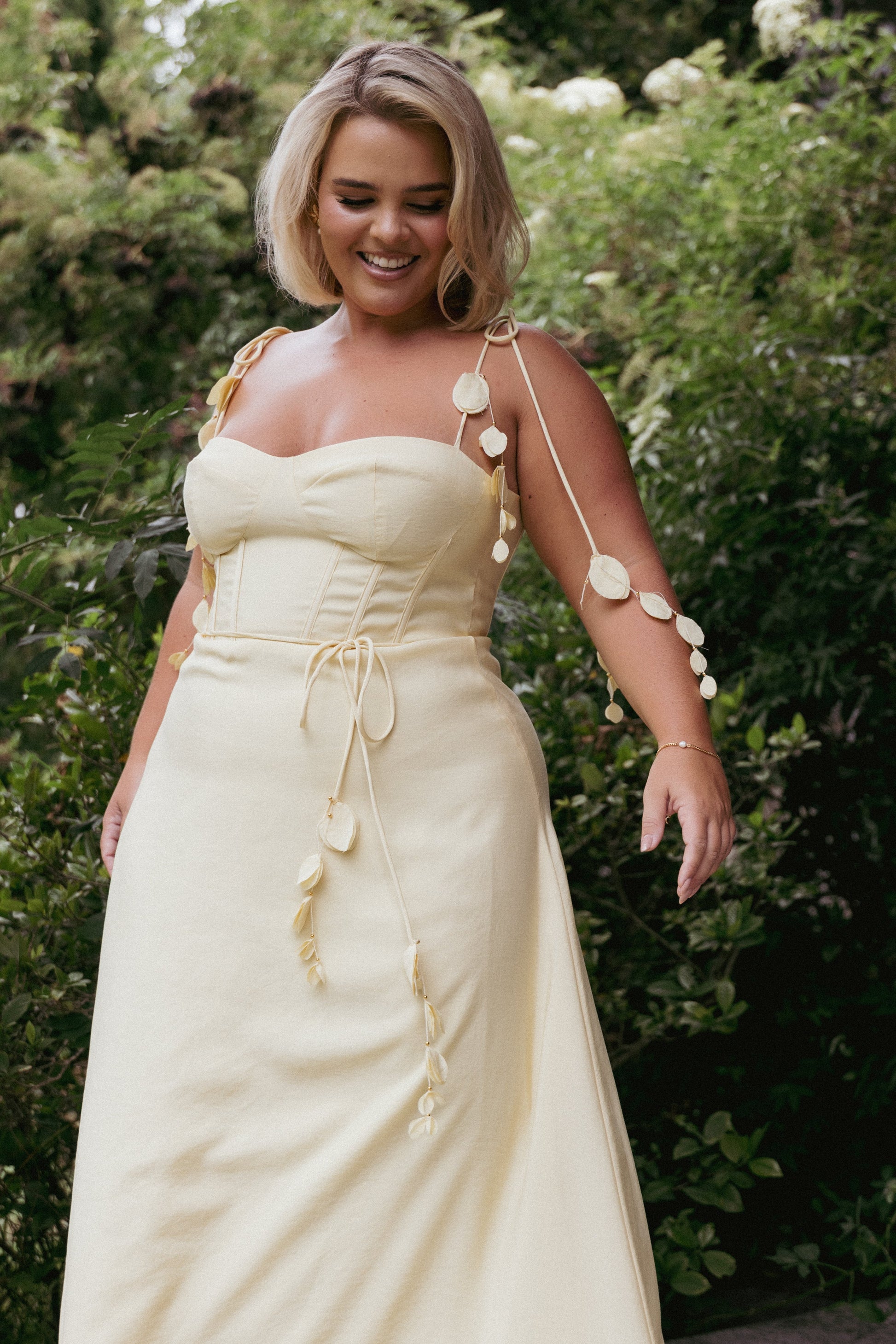 Della Midi Dress - Yellow