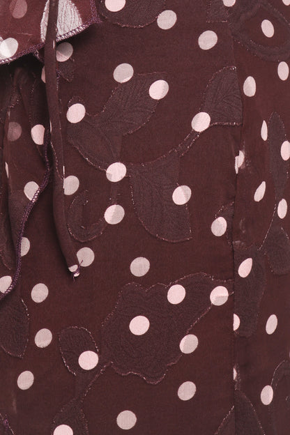 Delta Maxi Dress - Plum Polka Dot