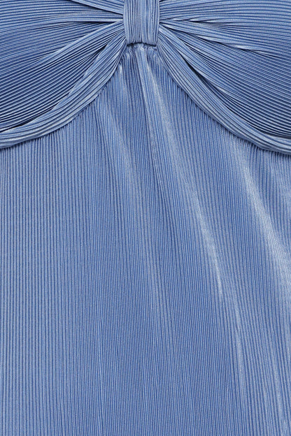 Dolores Pleated Maxi Dress - Cornflower Blue
