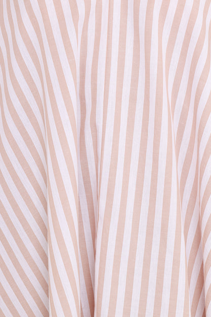 Doran Mini Dress - Beige White
