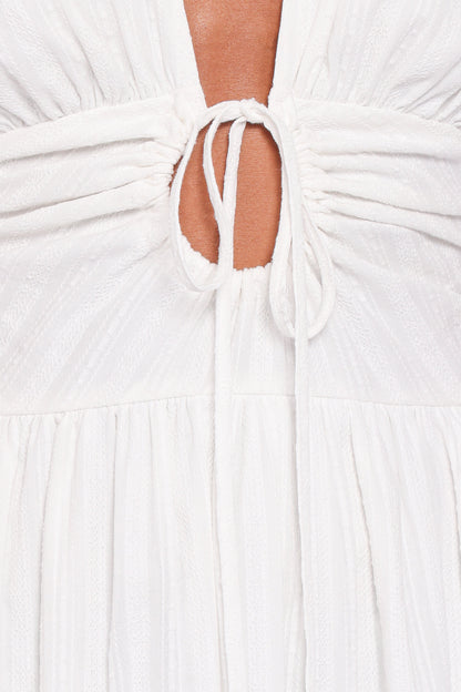 Edel Short Sleeve Maxi Dress - White