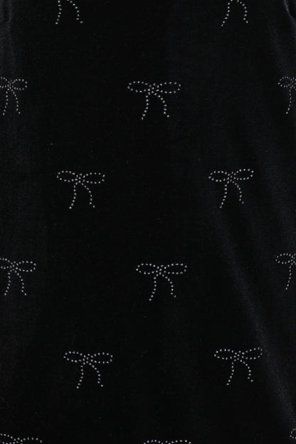 Eileen Mini Dress - Black Velvet