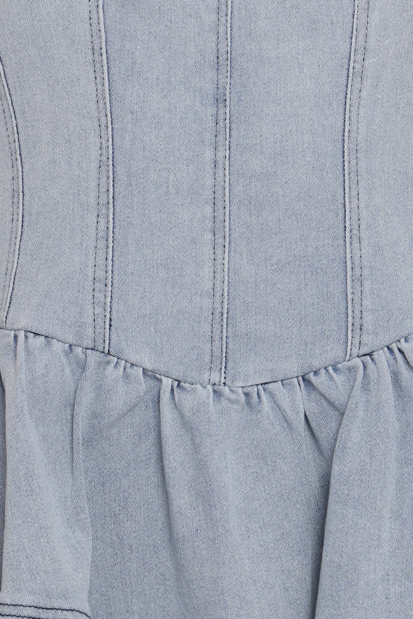 Ellen Strapless Mini Dress - Light Denim