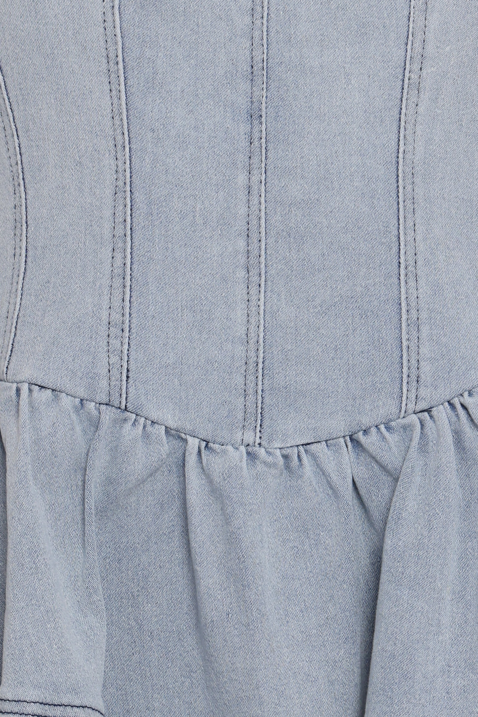 Ellen Strapless Mini Dress - Light Denim