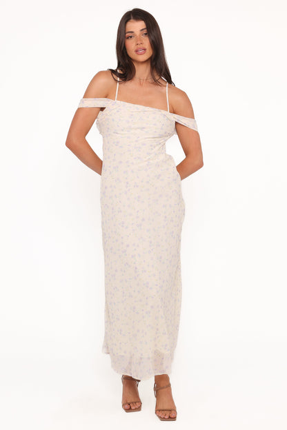 Elwood Midi Dress - Yellow Ditsy Floral