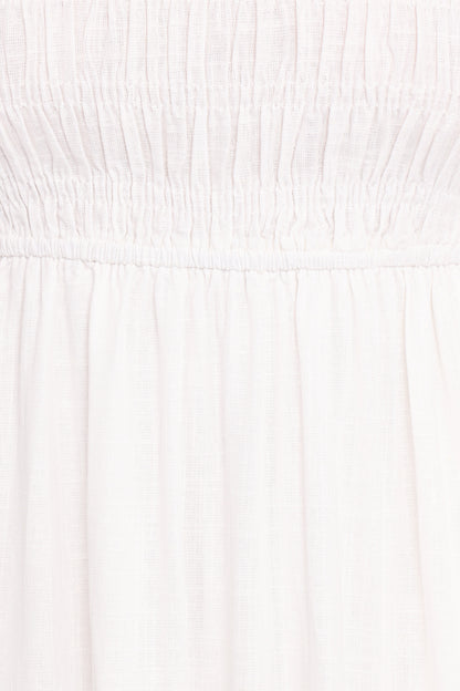 Emari Puff Sleeve Mini Dress - White