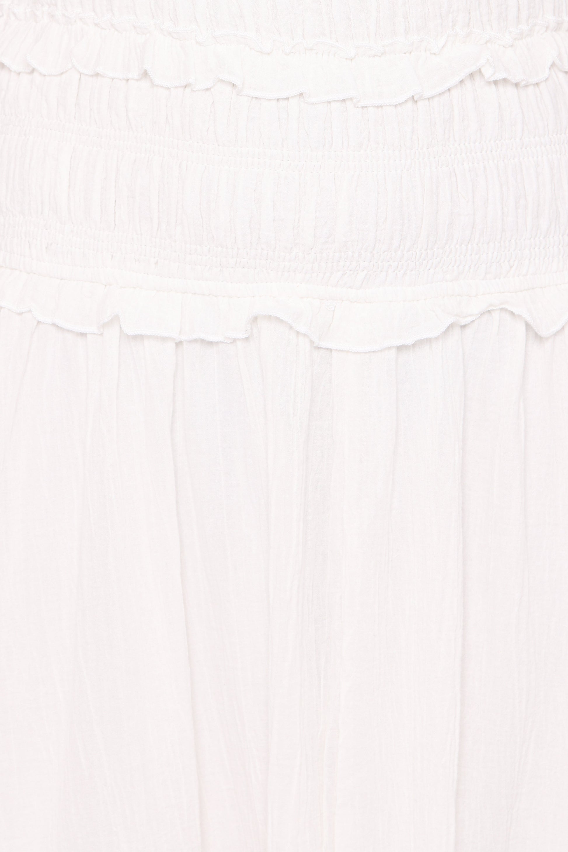 Enola Gather Midi Dress - White