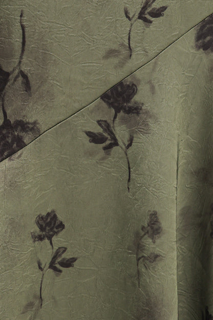 Fia Midi Dress - Green Floral