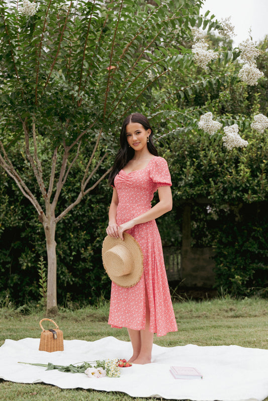Franklin Dress - Red Floral