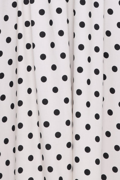 Gemini Halterneck Maxi Dress - White Polka Dot