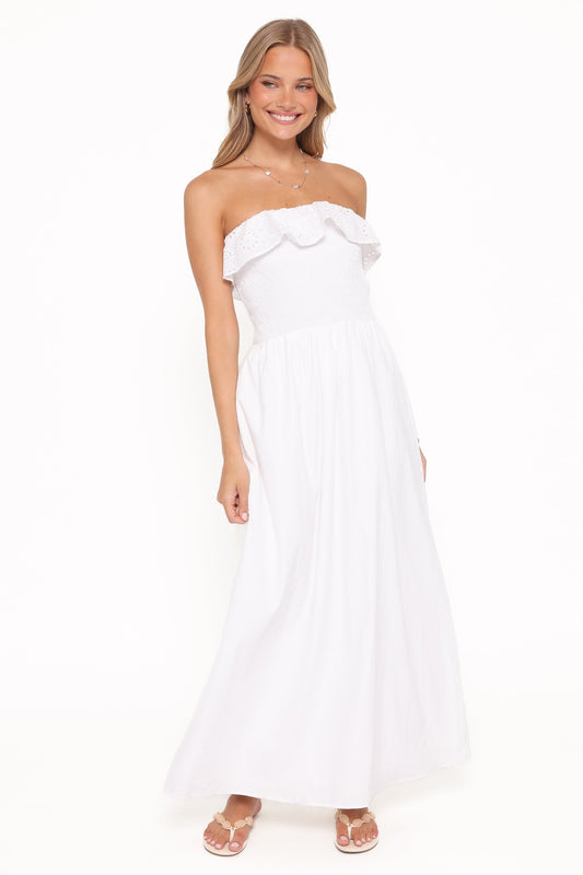 Gilbert Strapless Maxi Dress - White
