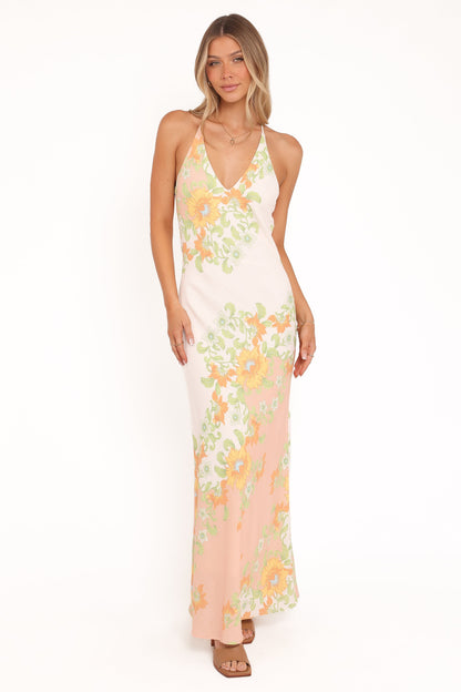 Haruki Maxi Dress - Yellow Spring Floral