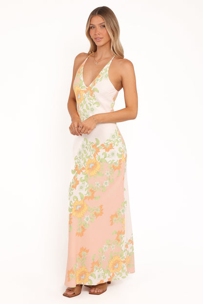 Haruki Maxi Dress - Yellow Spring Floral