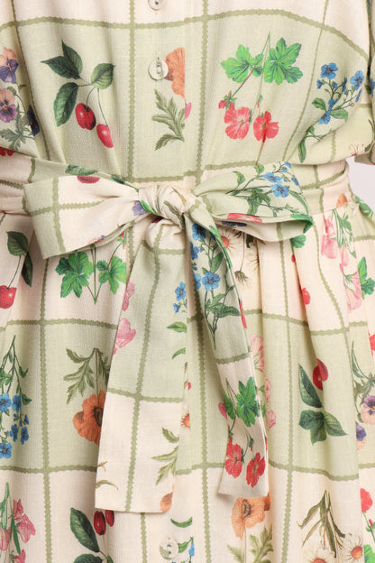James Button Through Maxi Dress - Flower Market