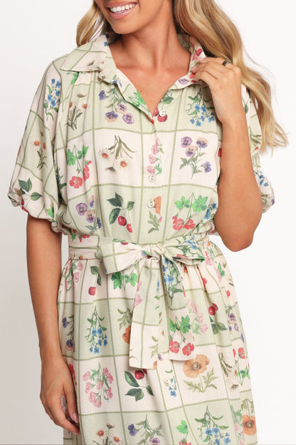 James Button Through Maxi Dress - Flower Market